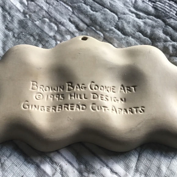 BROWN BAG COOKIE ART GINGERBREAD CUT-APARTS CERAMIC BAKING MOLD - Picture 3 of 5